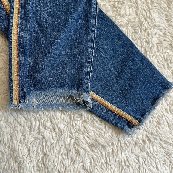 Abercrombie & Fitch Harper Low Rise Ankle Jeans 27/4 Blue Side Stripes Stretch - Picture 10 of 10